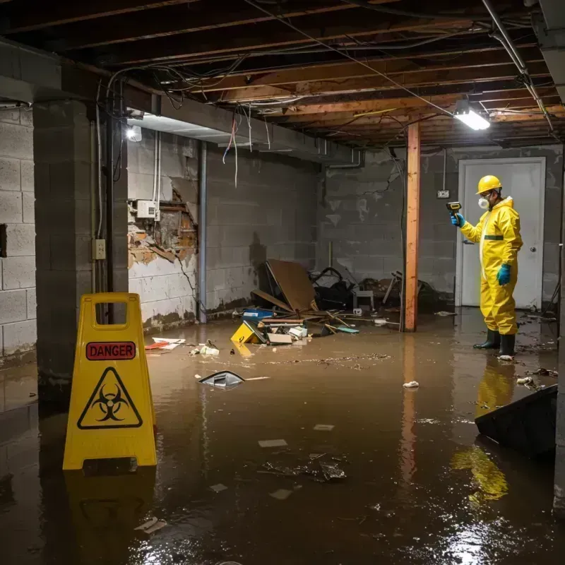 Flooded Basement Electrical Hazard in Jersey Shore, PA Property